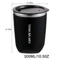 thumbnail image 2 of 12 oz Stainless Steel Insulated Tumbler, Spill Proof Coffee Travel Mug with Lid, Reusable Coffee Cups with lids, Portable Coffee Mug Thermal Cup for Keep Hot Ice Drink Black, 2 of 9