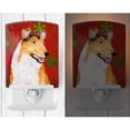 thumbnail image 2 of Caroline's Treasures SS4677CNL Collie Smooth Red Green Snowflakes Christmas Ceramic Night Light, 6x4x3", multicolor, 2 of 2
