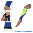 thumbnail image 4 of Unique Bargains 1 Pair Calf Leg Sleeves Blue Green Size L for Running Arthritis Joint Pain Ease Spandex, 4 of 6