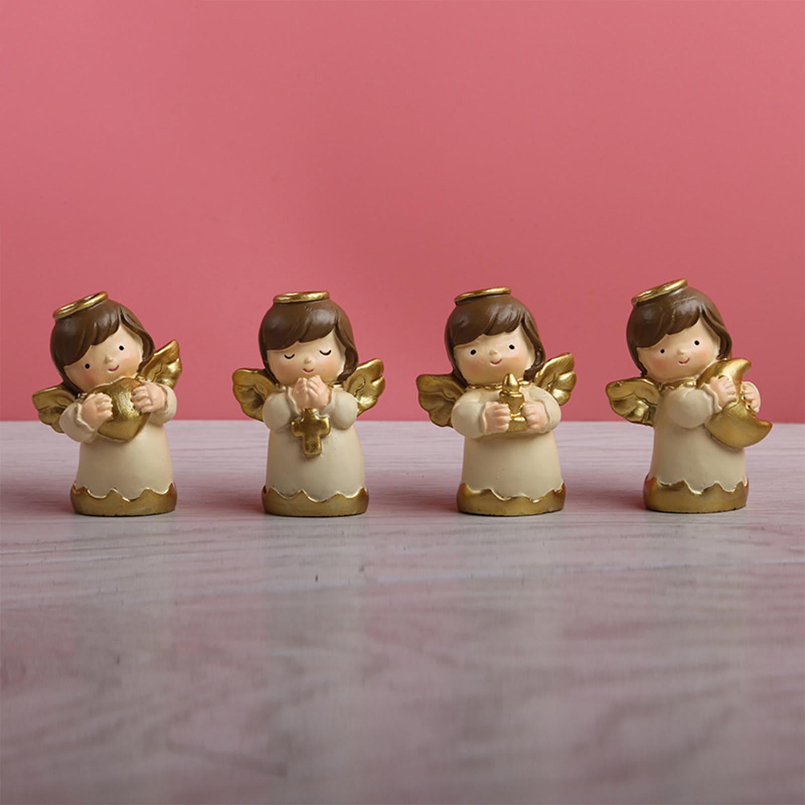 WLPZXP 4 Pcs Angels Figurine Birthday Gifts for Living Room Office Desk Home Decoration