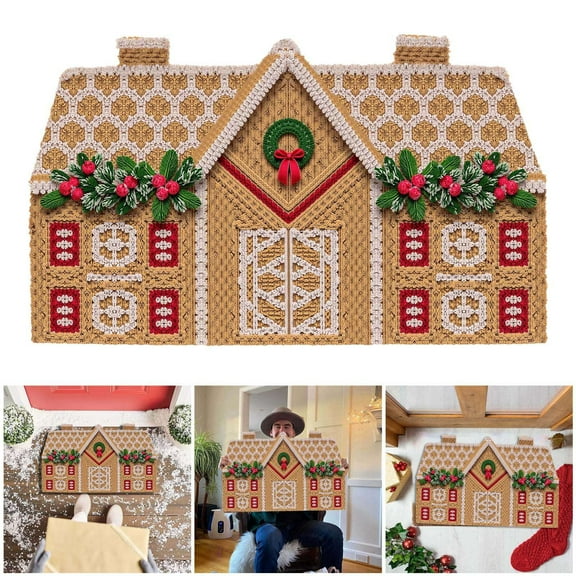 CHIKANSTORE 35inch Door Mat Christmas Doormat Christmas Floormat Photo Prop Floor Mat Christmas Carpet Christmas Welcome Carpet A