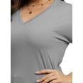 thumbnail image 3 of Gvmfive Women's Plus Size Tops Short Sleeve Side Split T-Shirt Blouse, 3 of 4