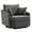 Charcoal, variant on PORKISS Swivel Accent Chair, Modern Barrel Chair with 2 Thorw Pillows, Oversized Comfy Round Armchair Reading Chair, Comfy Chair for Bedroom Living Room, Gray