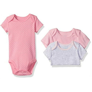 Lovespun Girls' Perfect Picture Bodysuit 3 Pack with 12 Milestone Stickers to Capture The Monthly Growth of Baby in Phot