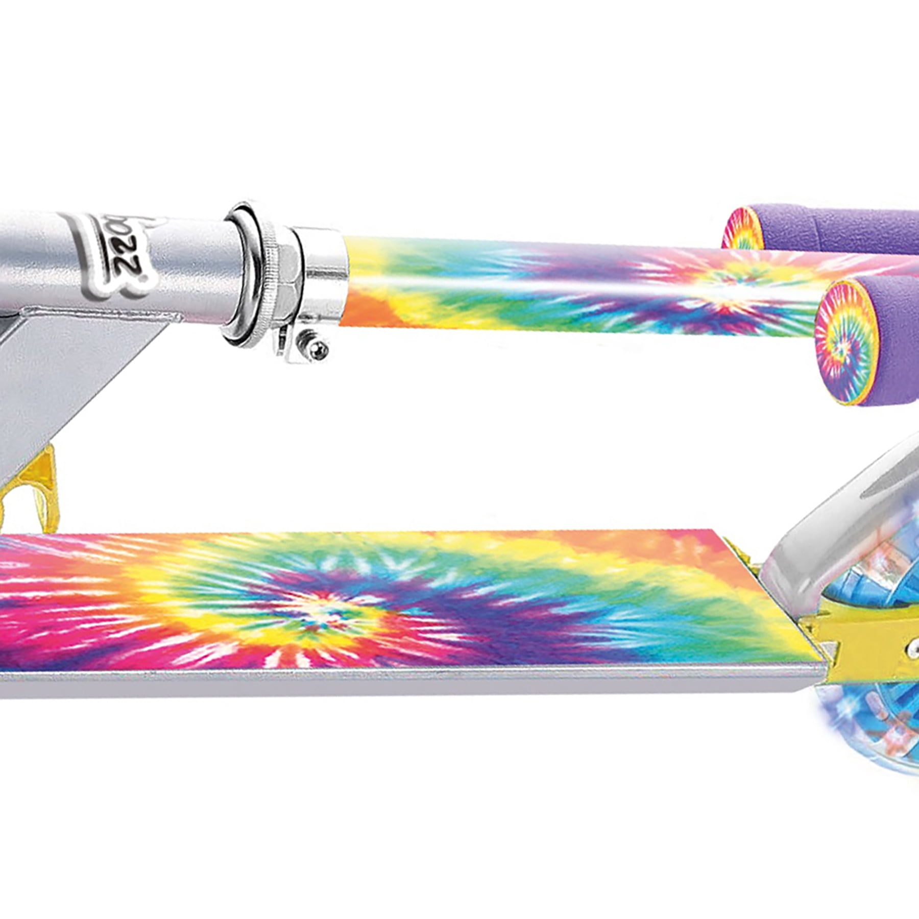 Ozbozz Tie Dye Foldalbe Scooter - Light UP Wheels - Ages 5 and up