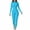 Sky Blue-workout sets for women, variant on FNFYFH Women Long Sleeve Workout Jumpsuit Zip Up Romper Bottom Pants Bodysuit Bodycon One Piece Jumpsuits
