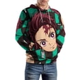 thumbnail image 6 of Demon Slayer Unisex Adult Hoodie Casual Hooded Sweatshirt Pullover Novelty 3D Printed Sweater Jacket XL, 6 of 8