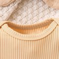 thumbnail image 6 of NOLDARES Newborn Baby Girl Clothes Infant Romper Fall Winter Outfits Gifts for Girls Cute Bell Bottoms Pant Sets 3Pc(Beige,0-3 M), 6 of 9