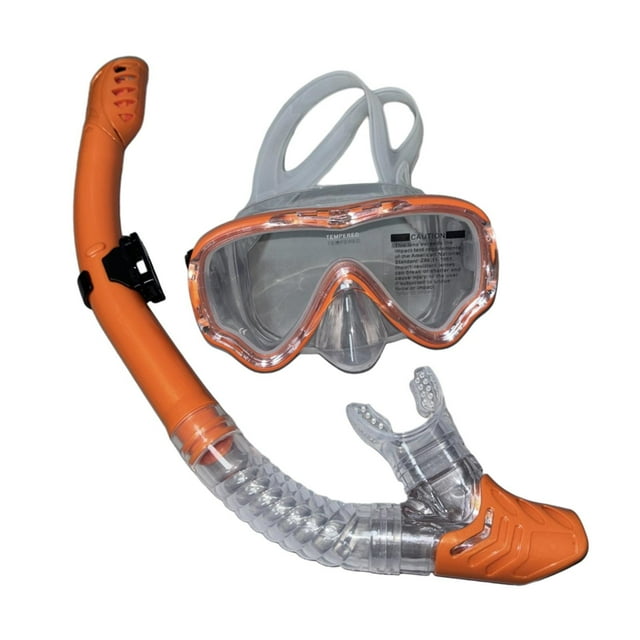 S SERENABLE Ensemble de Plongée en Apnée à Sec Équipement de Plongée pour Snorkeling Plongée Apnée Apnée Orange