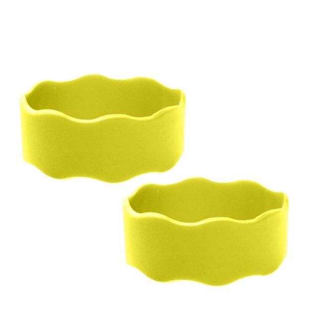 2PC Kids Snack Boxes For School Personalized Baby Bottle Labels For Daycare Water Bottle Name Bands Customized Engraved Silicone Baby Reusable Bottle Straps Labels For Cups School 2PCS Yellow