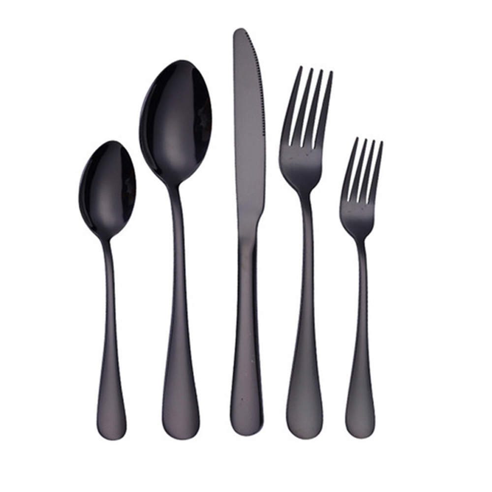 Silverware Set with Serving Set, Stainless Steel Modern Flatware5