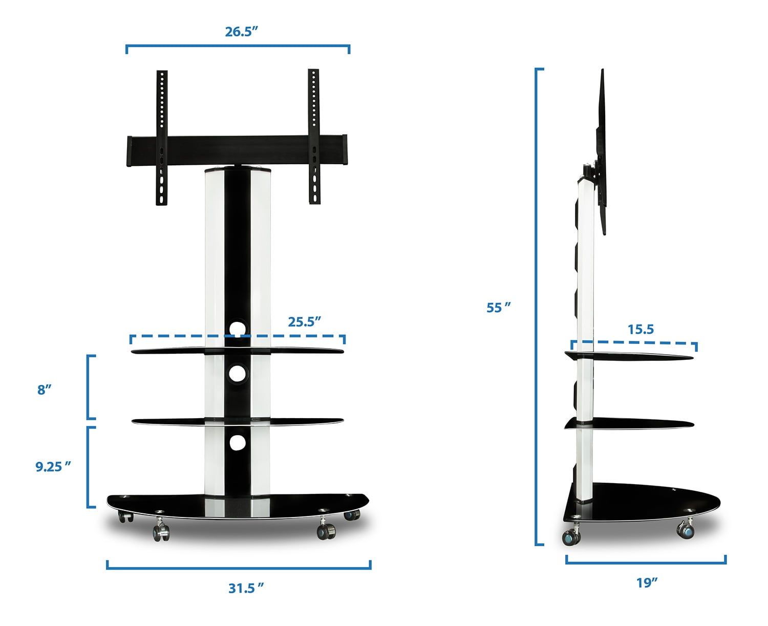 Mount-It! Speaker Stands for Home Theater 5.1 Channel Surround Sound System Satellite Speaker