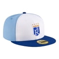 thumbnail image 3 of Men's New Era  White/Light Blue Kansas City Royals Authentic Collection On-Field 59FIFTY Fitted Hat, 3 of 5