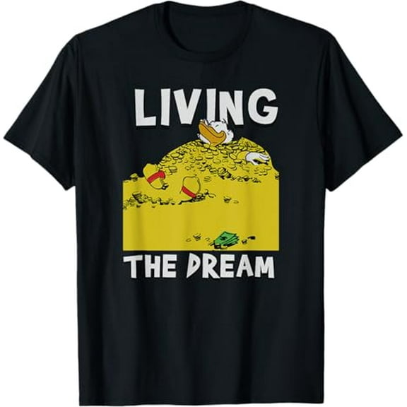 Disney - Ducktales Scrooge McDuck Living the Dream T-Shirt ,Black Color,Size 3XL