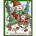 thumbnail image 2 of Hilo Algodón Ecológico Bordado Punto Cruz Muñeco Nieve Navideño Impreso 11CT 40x50cm, 2 of 8