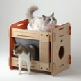 thumbnail image 3 of New Age Pet® Purr and Play Cat Bunk Bed with Scratching Post, Two Tier, 3 of 9
