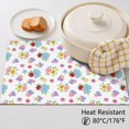 thumbnail image 5 of Placemat, Pioneer Flower Floral Print Pattern Place Mats Table Mat Set Of 2, PVC Washable Placemats for Party Kitchen Dining Decoration, 18x12 Inch, Fade Resistant, 5 of 6