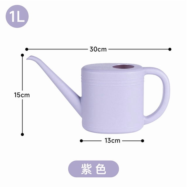 Regadera de 1 litro para interiores y exteriores, pequeña regadera para jardín, bonsái, jardinería, patio, balcón, hogar, paisajismo, maceta portátil con asa ergonómica para plantas en maceta.