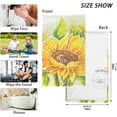 thumbnail image 2 of Dreamtimes Watercolor Sunflower Painting Hand Towels for Bathroom 100% Cotton 2 pcs Face Towel 16 x 28 inch, Absorbent Soft & Skin-Friendly, 2 of 6