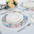 thumbnail image 6 of GZHJMY Watercolor Floral Pattern Round Placemats, Durable Non-Slip Table Mat Heat and Stain Resistant Placemat for Kitchen Table Outdoor BBQ Activities, 1PCS, 6 of 7