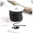 thumbnail image 3 of HOOUN 5meter Lot 3mm/4mm Black Stainless Steel Ball Bead Chains Jewelry Findings DIY-4.0mm, 3 of 5