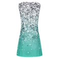 thumbnail image 5 of ICHUANYI Clearance Women's Summer Printed Casual Sleeveless Round-Neck Long Dress(Mint Green, XXL) ICHUANYI WER2023080910966, 5 of 5