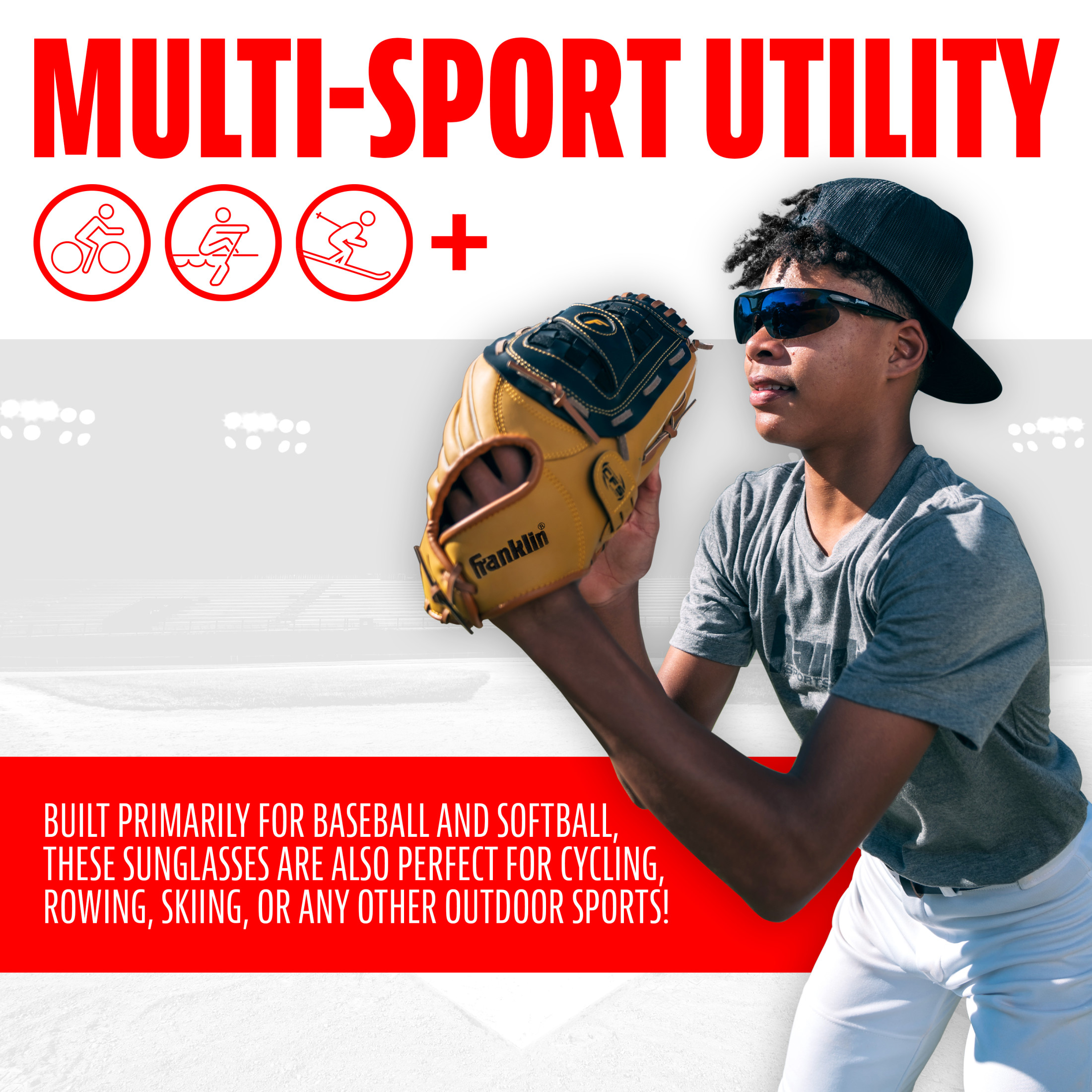 Franklin Sports Flip-Up Baseball Sunglasses, Youth & Adult photo 5