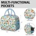 thumbnail image 6 of Womens LightBlue Cartoon Dinosaurs Volcanoes Palms Patter Lunch Box for Work,Insulated Lunch Bag for Women,Loncheras Para Mujer,Leakproof Adult Lunch Bag for Work,Beach,Travel,Picnic,Camping, 6 of 7