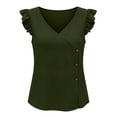 thumbnail image 5 of Ashirexll Tops for Women Trendy Casual Loose Fashion Sleeveless V-Neck Button Up Pullover Top for Summer, 5 of 5