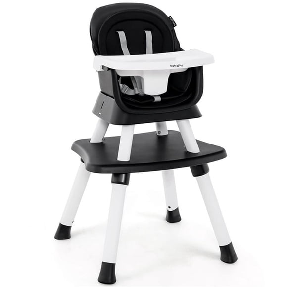 Pemberly Row Chaise Haute pour Bébé 8 en 1 Convertible, Siège Rehausseur de Salle à Manger, Noir