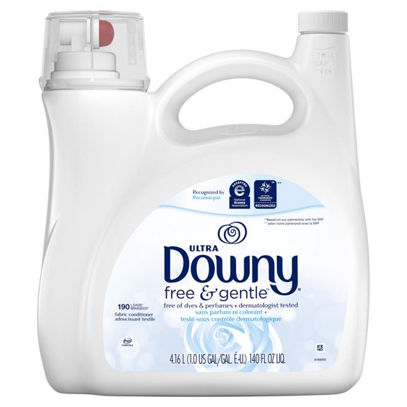 2X - Downy Ultra Free & Gentle Liquid Fabric Conditioner, 190 Loads 140 oz
