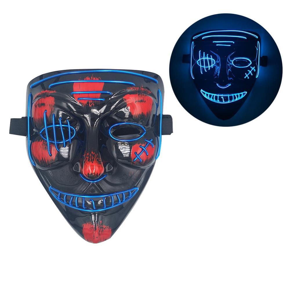 Bangus Halloween Mask Light Up, Hacker Purge Mask, Scary LED Mask for ...