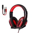 thumbnail image 1 of Sidaley 2020 nuevos auriculares de Gamer con luz Led para ordenador, auriculares para juegos PS4, auriculares estéreo con graves ajustables, auriculares Cables de audio/vídeo negro rojo, 1 of 6