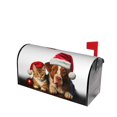 thumbnail image 3 of PHELIKA Christmas Pet Dog Cat Santa Hat 04 Mailbox Covers Magnetic Mailbox Wraps Post Letter Box Cover Mailwrap Garden Home Decor Standard Size 25.5"H x 21"W, 3 of 8