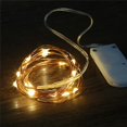 thumbnail image 2 of Luces LED de cobre de 1 m y 10 LED para Navidad, cadena de luces LED con botón CR2032 que funciona con pilas para decoración de bodas y Navidad, 2 of 4