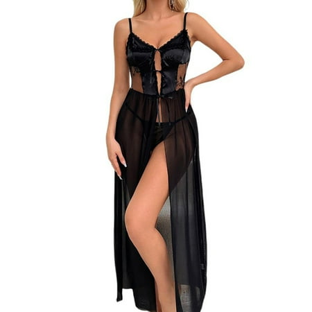 Women s Exotic Nightgowns Womens Babydoll Dress Black Lingerie Set For Women Mesh Lingerie Women s Exotic Lingerie Sets