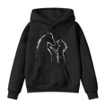 thumbnail image 4 of RMGVDSD Girls Hoodies Kids Cute Graphic Print Long Sleeve Hooded Sweatshirts Back To School Pullover Tops Trendy Fall Winter Clothes Trendy Sweatshirt 10-11 Years, 4 of 4