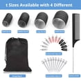 thumbnail image 3 of Hair Rollers set - 50 Piece Self Grip Hair Curlers Set for Long Medium Short Hair (6 Jumbo 6 Large 6 Medium 6 Small Hair Rollers 24 Pcs Hair Clips 1 Hair Combs 1 Storage Bag) 4 Sizes Black, 3 of 7
