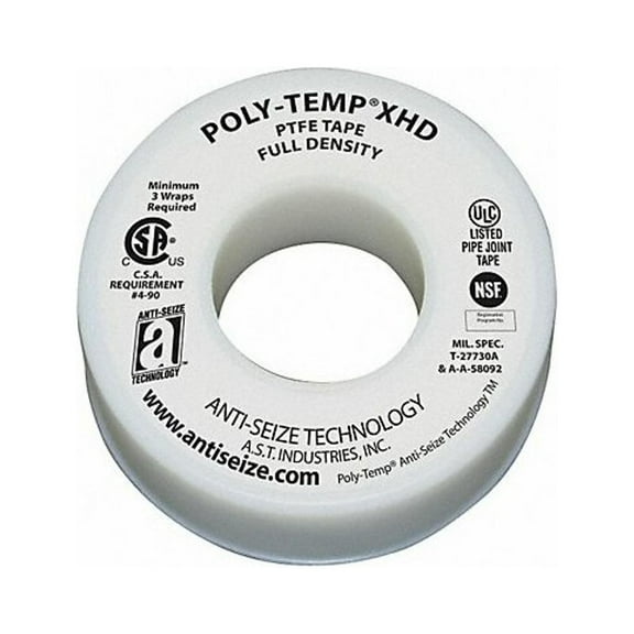 Anti-Seize Technology Thread Sealant Tape,1 1/2" W,White 46270