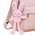 thumbnail image 4 of Llavero de peluche de peluche – Peluche de conejo de Pascua adorable, clip de viaje divertido, figura de peluche decorativa suave, regalo de cumpleaños navideño genial, 4 of 5