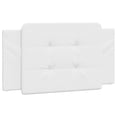 thumbnail image 3 of Cojín de cabecera VidaXL de piel sintética para cama de 100 cm, color blanco, 3 of 9