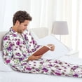 thumbnail image 6 of Sikiie Rose Flowers Mens Pajama Set, Soft Warm Long Sleeve Sleepwear, Cozy Button-Down Pjs for Men-X-Large, 6 of 7