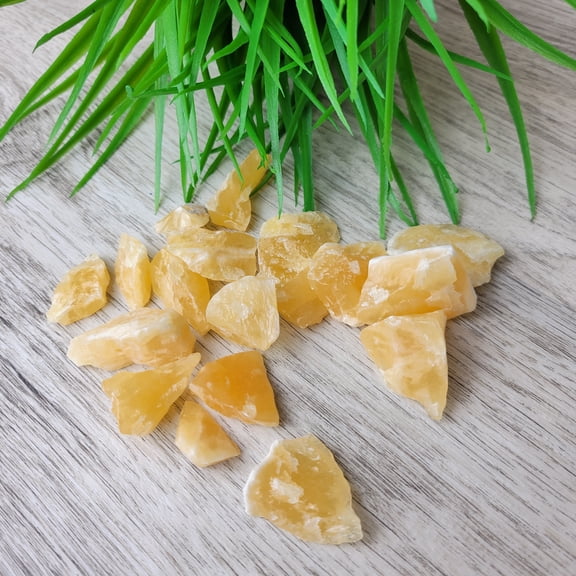 Crystal Joys 1 piece Orange Calcite Rough Stone – 0.5 to 1-inch Natural Healing Mineral