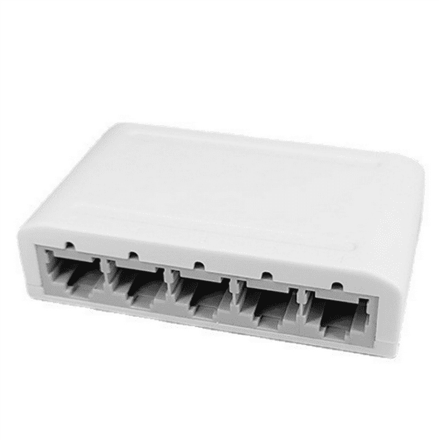 5 Port Data Switch,Network Hub,Desktop Ethernet Splitter,Plug & Play Shielded Ports Fanless Quiet,1 x Ethernet Splitter,White