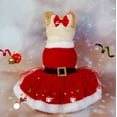 thumbnail image 1 of Disfraz navideño para perro, de Papá Noel, con abrigo polar de invierno, suave, transpirable y cálido, color rojo, para perro y gato, divertido, para fiesta de mascotas, talla L, 1 of 6