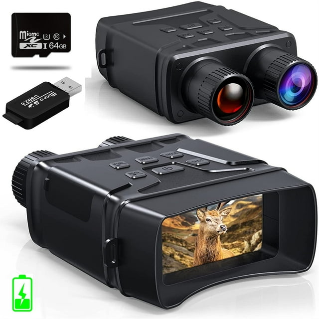 Binoculars Night Vision Device R6 850nm Infrared 1080P HD 5X Digital Zoom Telescope Outdoor Day Night Dual Use 300m