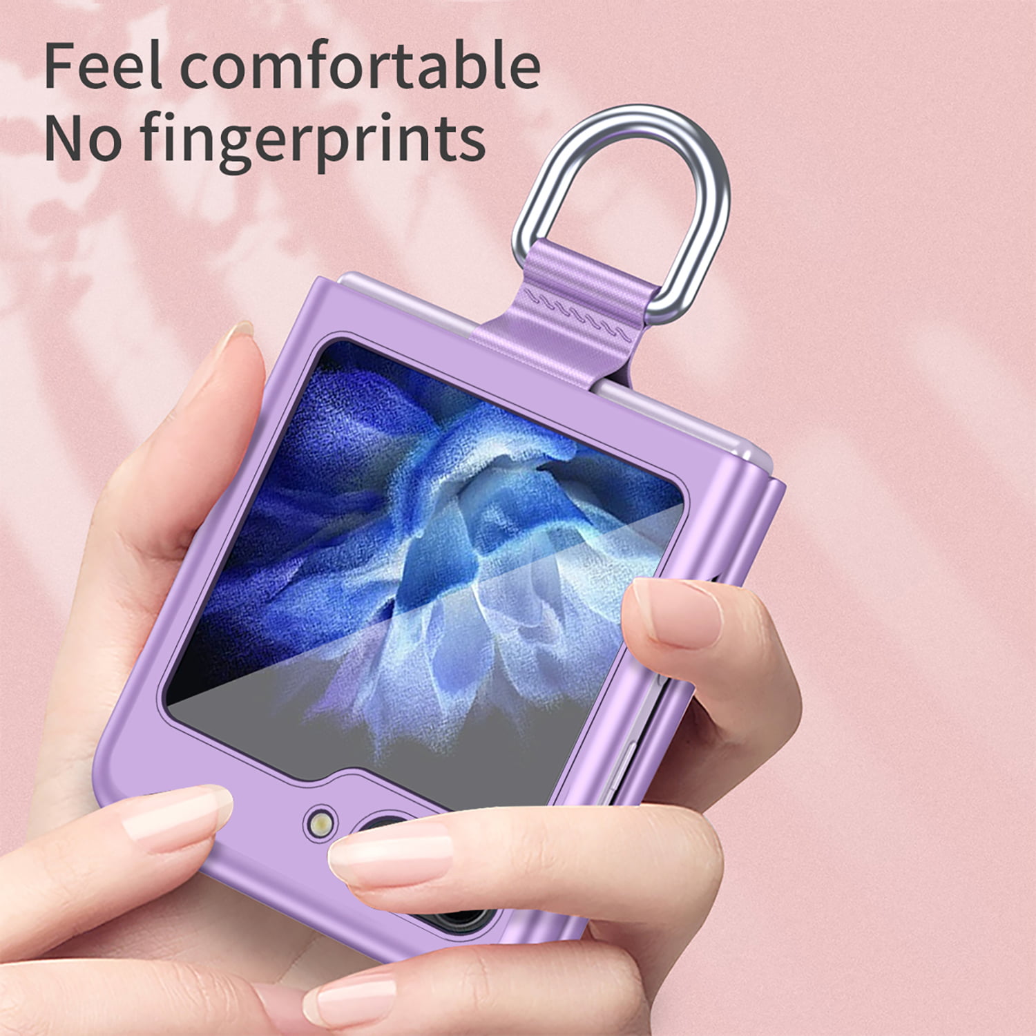 Allytech Gorgeous Samsung Z Flip 3 Case with Ring (Color: Mint)