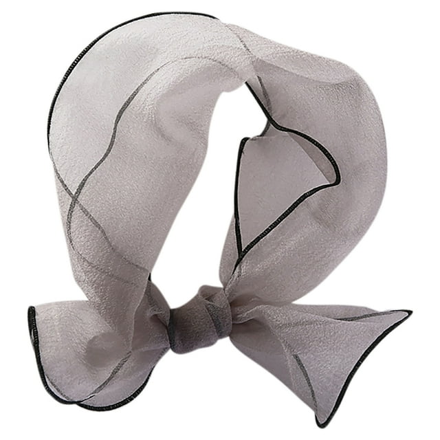 Foulard Boucle en Gaze Chic Légère Foulard Cercle Nœud Foulard d'Été pour Femmes