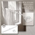 thumbnail image 4 of Small Curtain Rod Tension with Durable Spring Design, Versatile Window Curtain Rod for Kitchen and Bathroom Decor, Renter Friendly Curtain Rod No Drill Gift Set with 2Pc Rod, 4 of 9