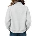 thumbnail image 4 of Stralyhd Womens Sweatshirt Casual Oversized Sweaters Long Sleeve Half Zip Pullover Soft Collared Sweaters Loose Comfort Warm Outfits Gray M, 4 of 5